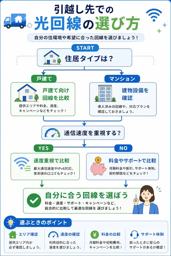 引越し先での光回線の選び方