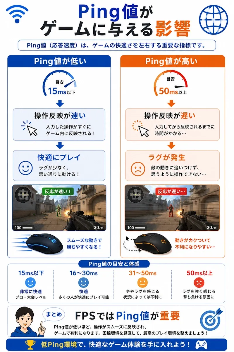 Ping値とゲーム体験の関係