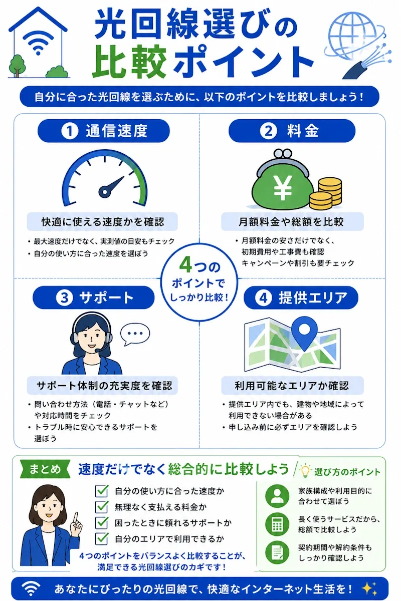 光回線選びの比較ポイント