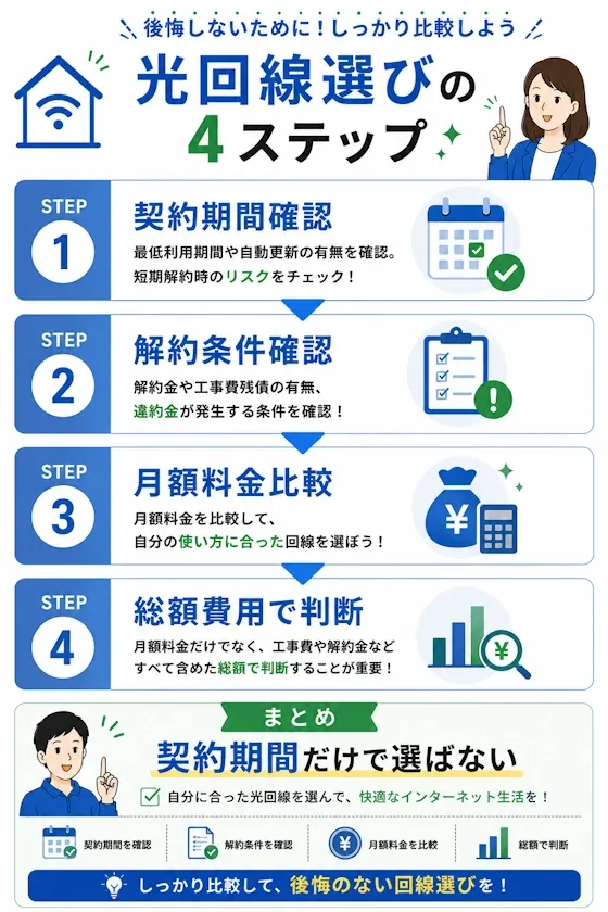光回線選びの4ステップ