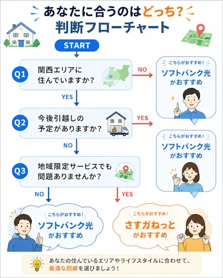 あなたに合うのはどっち？判断フローチャート