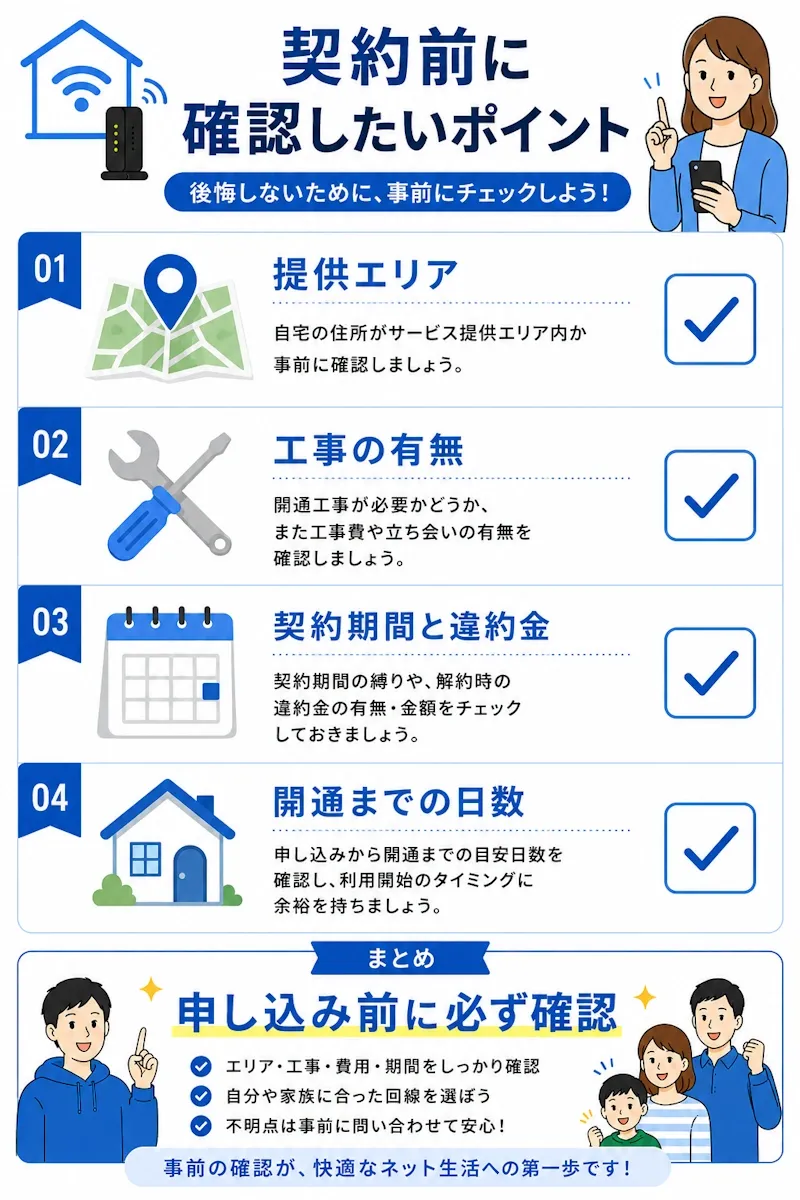 契約前に確認したいポイント