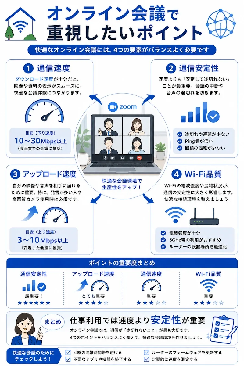 オンライン会議に必要な通信環境