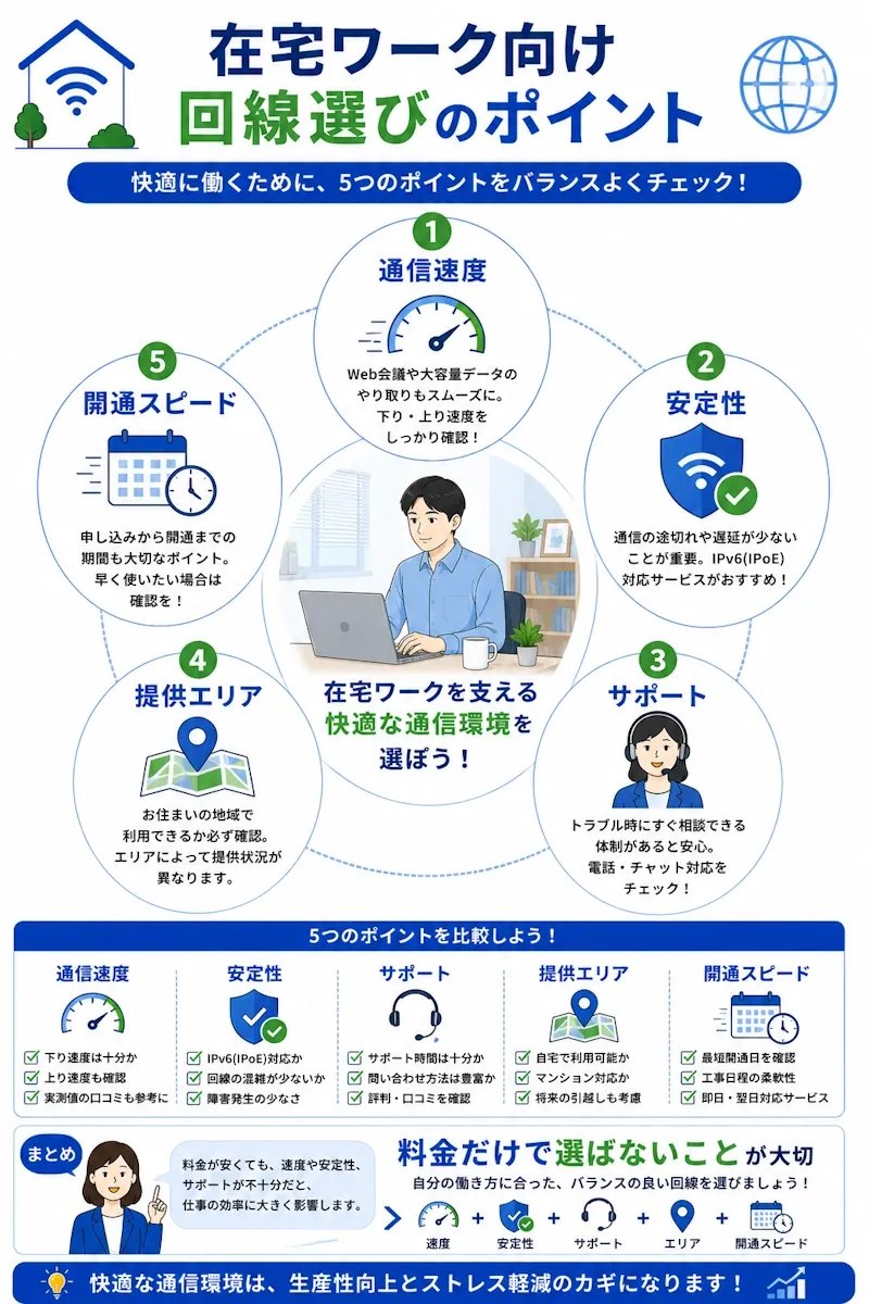 在宅ワーク向け光回線の選び方